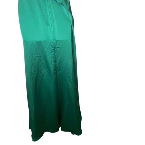 Mac Duggal Green 20585 Strapless Bow Front Gown Formal Taffeta Dress Size 16 NWT - Picture 5 of 6